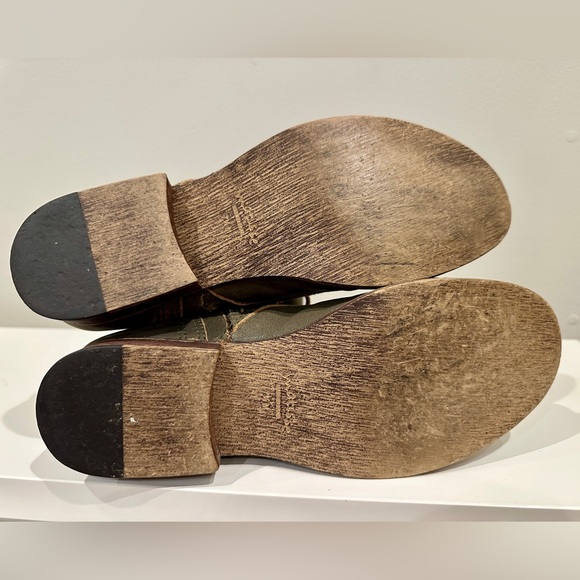 Matisse Olive Green Leather “Lance” Combat Buckle Zip & Lace Up Boots 7 1/2 - Picture 7 of 12